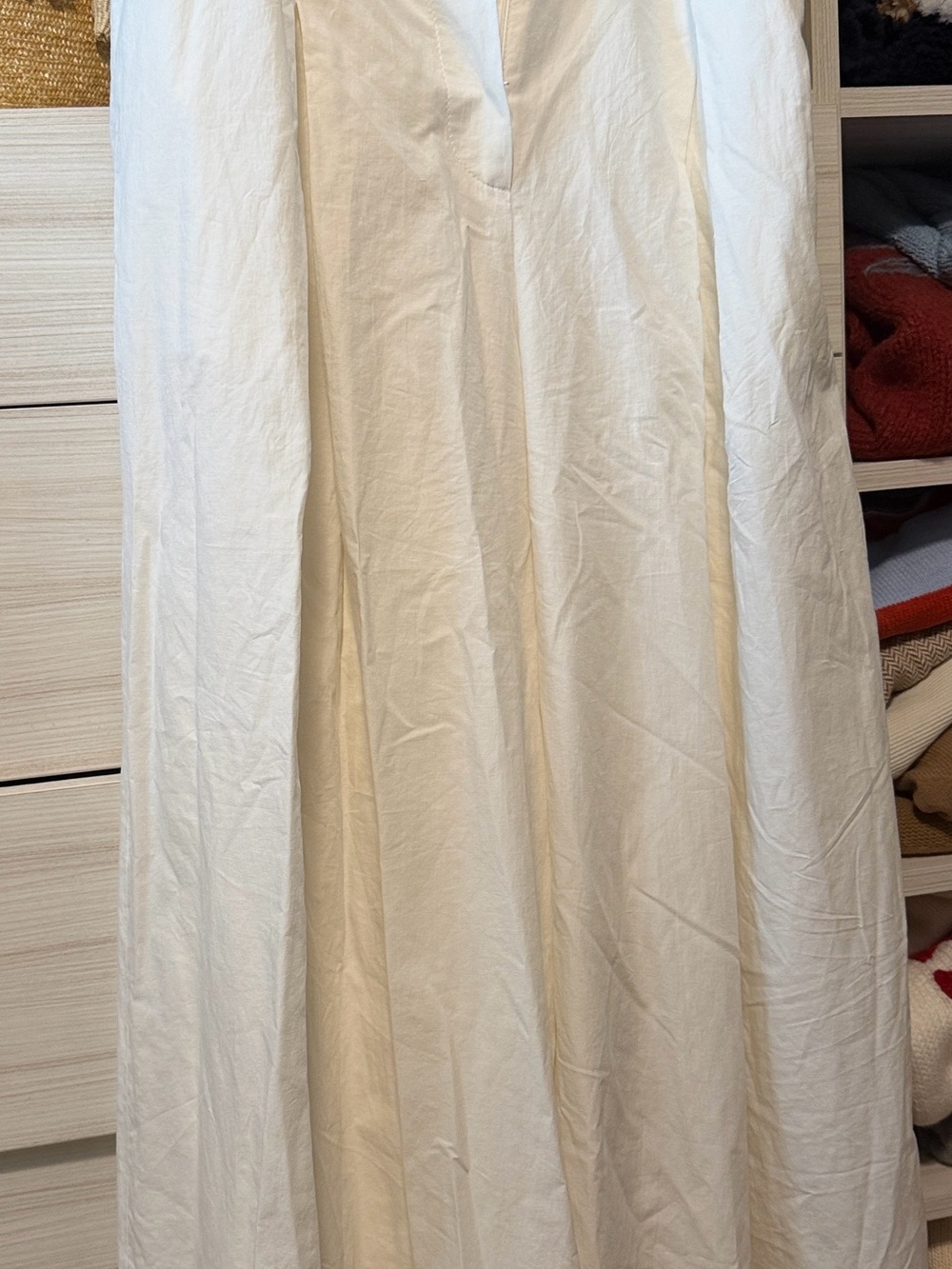 Brunello Cucinelli Cream Wide-Leg Trousers